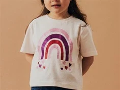 Name It t-shirt sea salt med glimmer regnbue